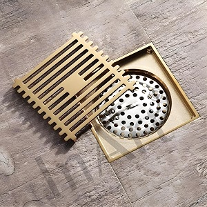 inart antique brass floor drain jali with anti-foul cockroach trap for bathroom amp kitchen  easy clean durable fits 434 pipes bronze finish antique 1 - 5 year warranty