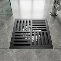 InArt Antique Brass Floor Drain Jali with Anti-Foul Cockroach Trap for Bathroom &amp; Kitchen | Easy Clean, Durable, Fits 4" Pipes, Bronze Finish (Black 3) - 5 Year Warranty
