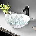 InArt Table Top Wash Basin - Mexican Design, Ceramic, 40.5 x 40.5 CM (16 x 16 x 5 Inch), Elegant Modern Contemporary Style