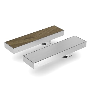 inart reversible tile insert 304 stainless steel invisible shower drain channel 12x4 inches  waste water floor drain jali for 13mm tile with trap - 5 year warranty
