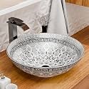 InArt Mexican Ceramic Round Modern Table Top Wash Basin Design 40.5 x 40.5 CM (Yellow Mexican Design)
