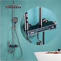 InArt Single Lever Basin Mixer Taps for Bathroom Brass Black Matt
