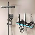 InArt Thermostatic Shower Set, Stainless Steel and Brass Gun Grey, Rainfall Shower Head, Hand Shower, Bidet Gun and Tub Spout