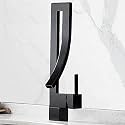 InArt Single Lever Basin Mixer Taps for Bathroom Brass Black Matt
