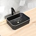 InArt Wash Basin Table Top Design Matt Black Color 50 x 37 CM Counter Basin