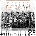 INCLY 1000PCS Black Pop Rivets Assortment Kit with Washers