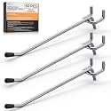 INCLY 50 Pack 6 Inch Pegboard Hooks with Rubber Tipped, 1/4" Heavy Duty