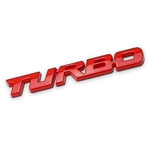 incognito turbo logo sticker for all cars metal big - 128 cm x 18 cm red