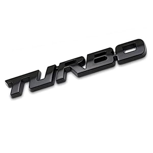 incognito turbo logo sticker for all cars metal big - 128 cm x 18 cm black