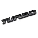 Incognito Turbo Logo Sticker for All Cars, Metal (Big - 12.8 cm x 1.8 cm, Black)