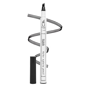 incolor ic083 4 forked long lasting fashion eyebrow pencil  with precision applicator micro-fork tip  fine sketch smudge-proof  long wear natural looking black