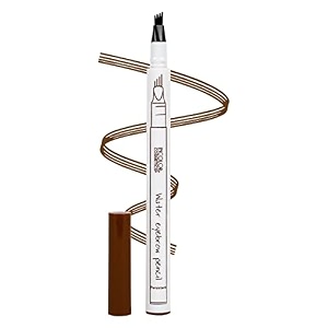incolor ic083 4 forked long lasting fashion eyebrow pencil  with precision applicator  micro-fork tip fine sketch  smudge-proof long wear natural looking brown