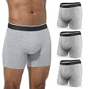 Incontinence Underwear for Men 3.0 oz Protective Boxer Briefs 3 Pack M