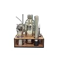 Incrizma Mixology Bartender Kit Cocktail Shaker Set With Stand | Silver Bar Set Cocktail Shaker Set For Drink Mixing - Bar Tools: Martini Shaker, Jigger, Strainer, Bar Mixer, Opener (13)