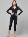 Incrroect Swimsuit Attached Shorts Solid Women Swim-dress Black Swimsuit