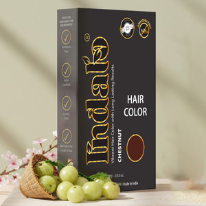 indalo ammonia-free vibrant chestnut hair color  with natural ingredients - 100g chestnut