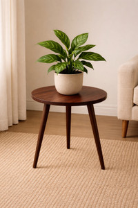 INDCART Small Round End Table MIni Table