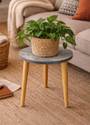INDCART Small Round End Table MIni Table