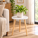 INDCART Small Round End Table MIni Table