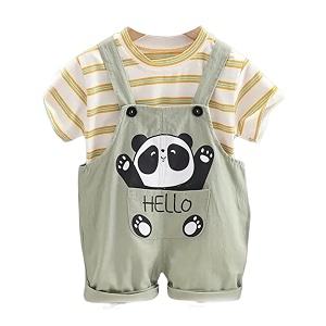 indhrani dungaree for baby boy and baby girl kids cotton animal print romper