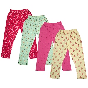 indi weaves girls super soft cotton solid capri pants pack of 2