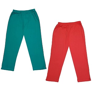 indi weaves girls super soft cotton solid capri pants pack of 2
