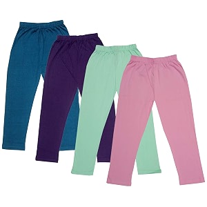 indi weaves girls super soft cotton solid capri pants pack of 2