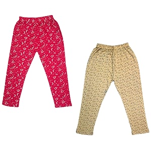 indi weaves girls super soft cotton solid capri pants pack of 2