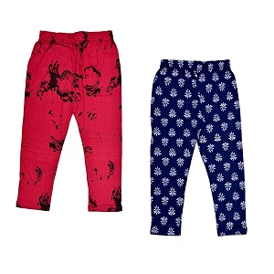 indi weaves girls super soft cotton solid capri pants pack of 2