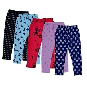 indi weaves girls super soft cotton solid capri pants pack of 2