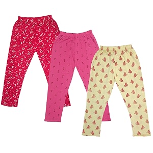 indi weaves girls super soft cotton solid capri pants pack of 2