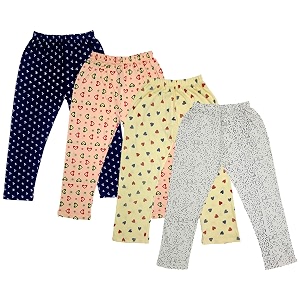 indi weaves girls super soft cotton solid capri pants pack of 2