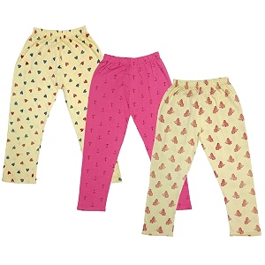 indi weaves girls super soft cotton solid capri pants pack of 2