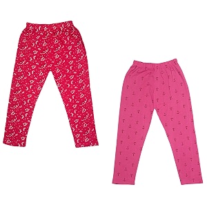 indi weaves girls super soft cotton solid capri pants pack of 2