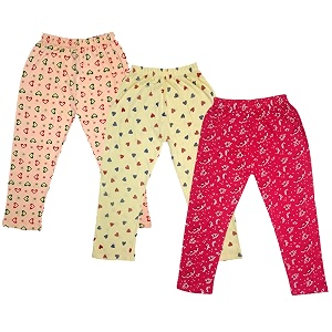 indi weaves girls super soft cotton solid capri pants pack of 2