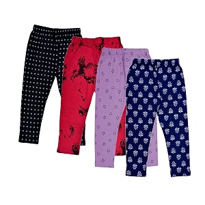 indi weaves girls super soft cotton solid capri pants pack of 2