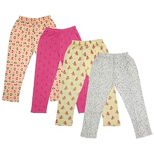 indi weaves girls super soft cotton solid capri pants pack of 2