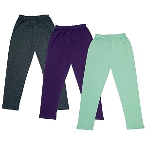 indi weaves girls super soft cotton solid capri pants pack of 2