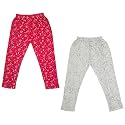 indi weaves Girls Super Soft Cotton Solid Capri Pants Pack of 2