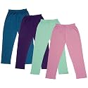 indi weaves Girls Super Soft Cotton Solid Capri Pants Pack of 2
