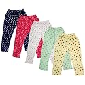 indi weaves Girls Super Soft Cotton Solid Capri Pants Pack of 2