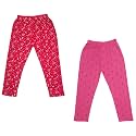 indi weaves Girls Super Soft Cotton Solid Capri Pants Pack of 2