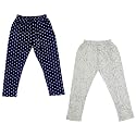 indi weaves Girls Super Soft Cotton Solid Capri Pants Pack of 2
