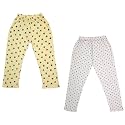 indi weaves Girls Super Soft Cotton Solid Capri Pants Pack of 2