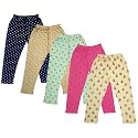 indi weaves Girls Super Soft Cotton Solid Capri Pants Pack of 2