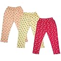 indi weaves Girls Super Soft Cotton Solid Capri Pants Pack of 2