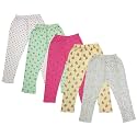 indi weaves Girls Super Soft Cotton Solid Capri Pants Pack of 2