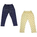 indi weaves Girls Super Soft Cotton Solid Capri Pants Pack of 2