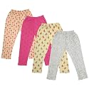 indi weaves Girls Super Soft Cotton Solid Capri Pants Pack of 2