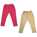 indi weaves Girls Super Soft Cotton Solid Capri Pants Pack of 2